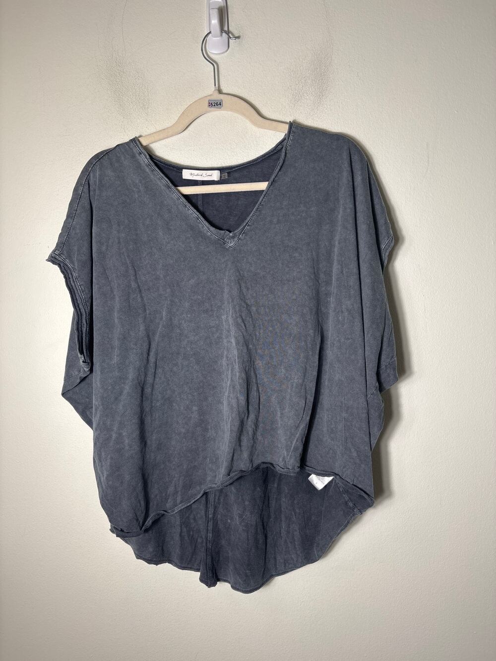 Mustard Seed Vintage Gray Crop Top Sz S
